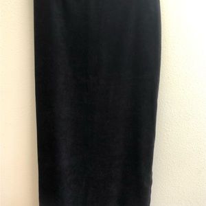 Black faux suede maxi Marne pencil skirt, size 4